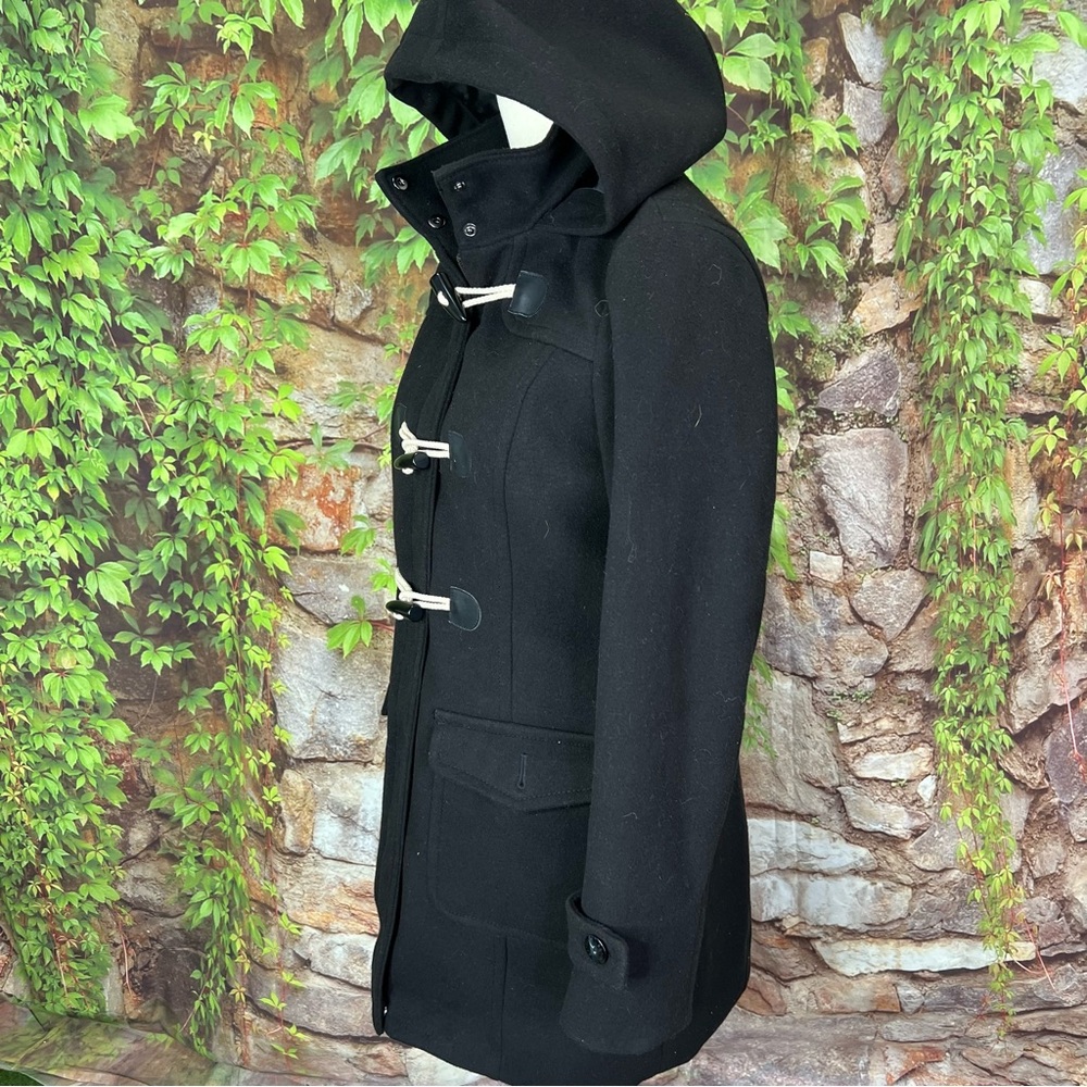 NWT ESPRIT Black Toggle Heritage Style and Zip Closure Wool Blend Pea Coat, 8 - Picture 6 of 14